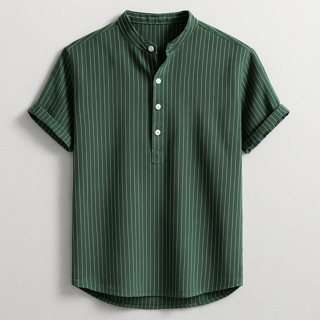 Men's Casual Henley Shirt-Mode Drift