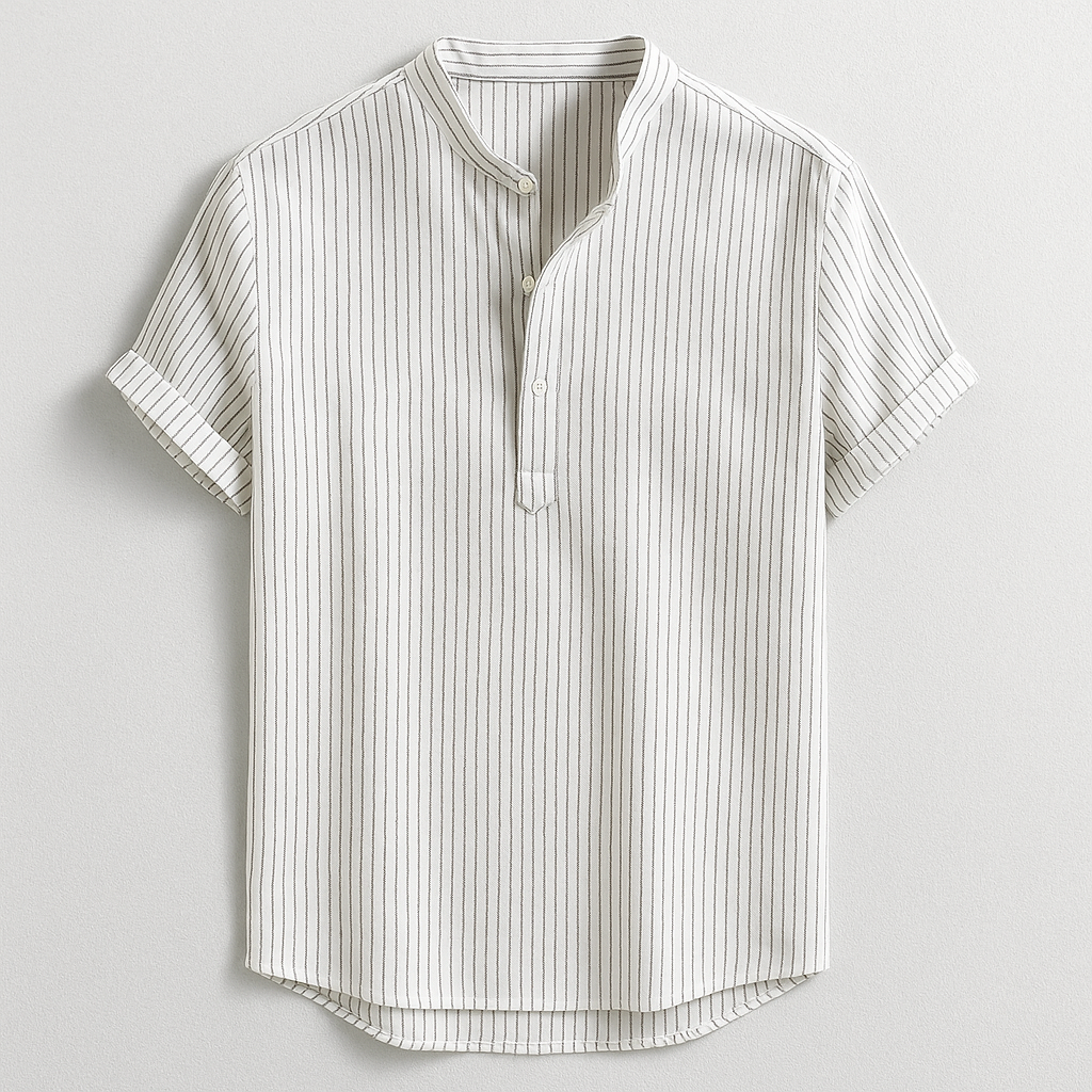 Men's Casual Henley Shirt-Mode Drift