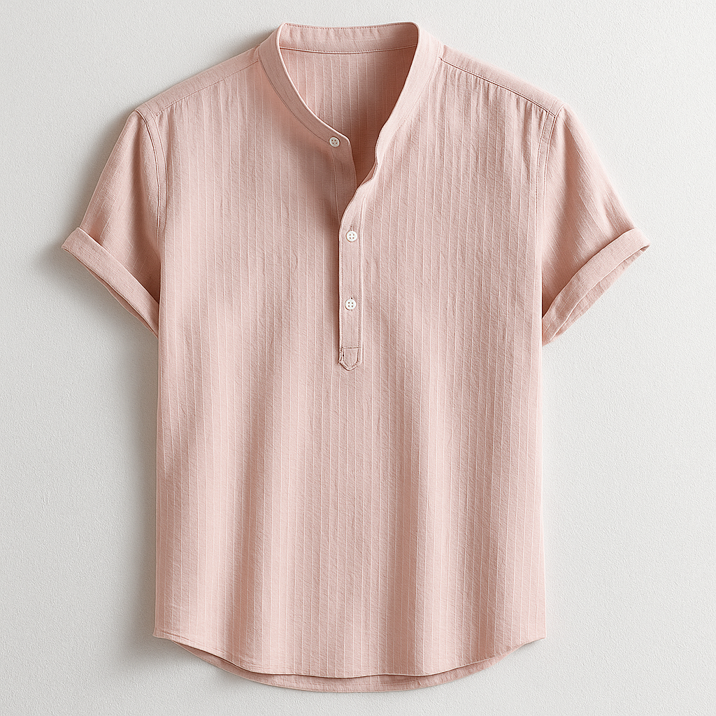 Men's Casual Henley Shirt-Mode Drift