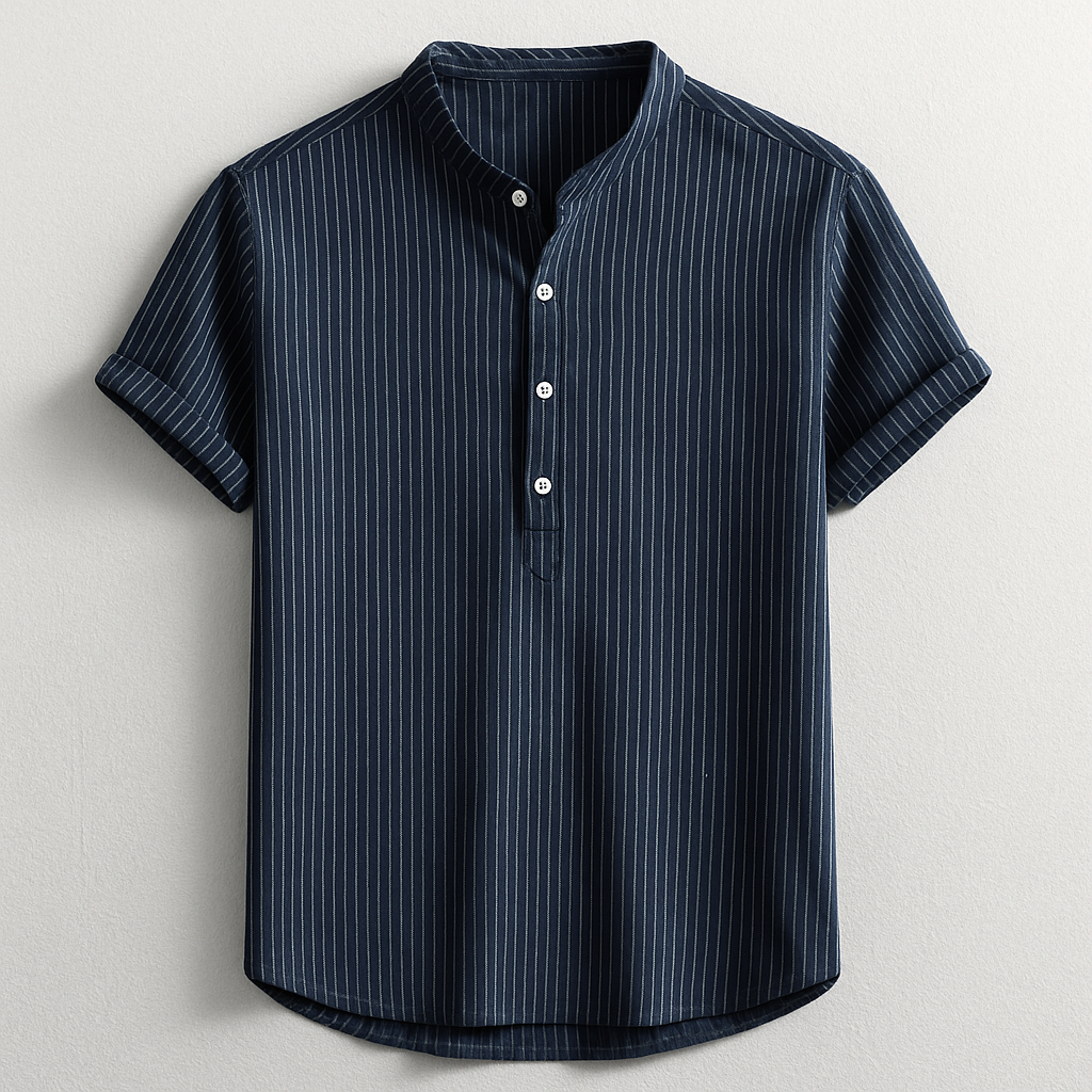Men's Casual Henley Shirt-Mode Drift