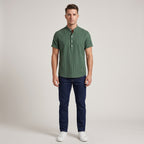 Men's Casual Henley Shirt-Mode Drift