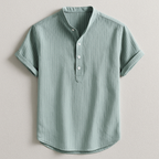 Men's Casual Henley Shirt-Mode Drift