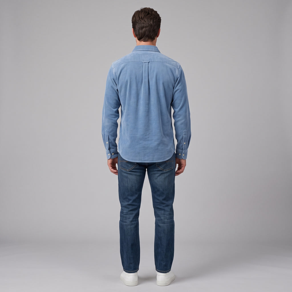 Men's Corduroy Button-Up Shirt-Mode Drift