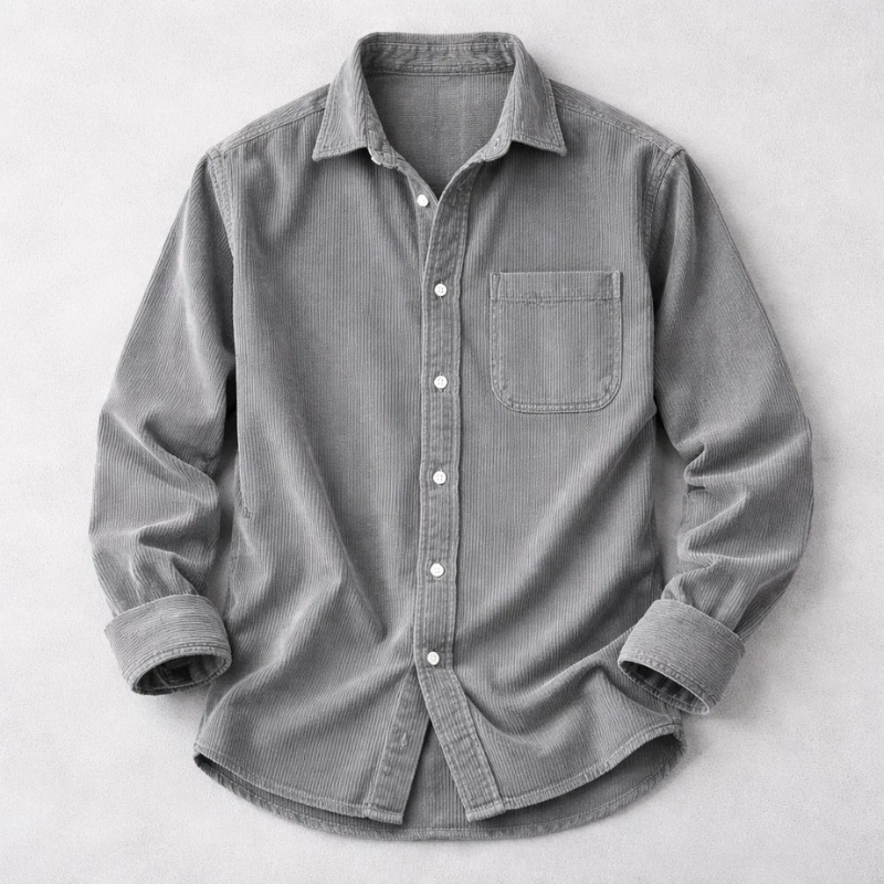 Men's Corduroy Button-Up Shirt-Mode Drift