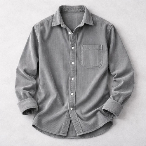 Men's Corduroy Button-Up Shirt-Mode Drift