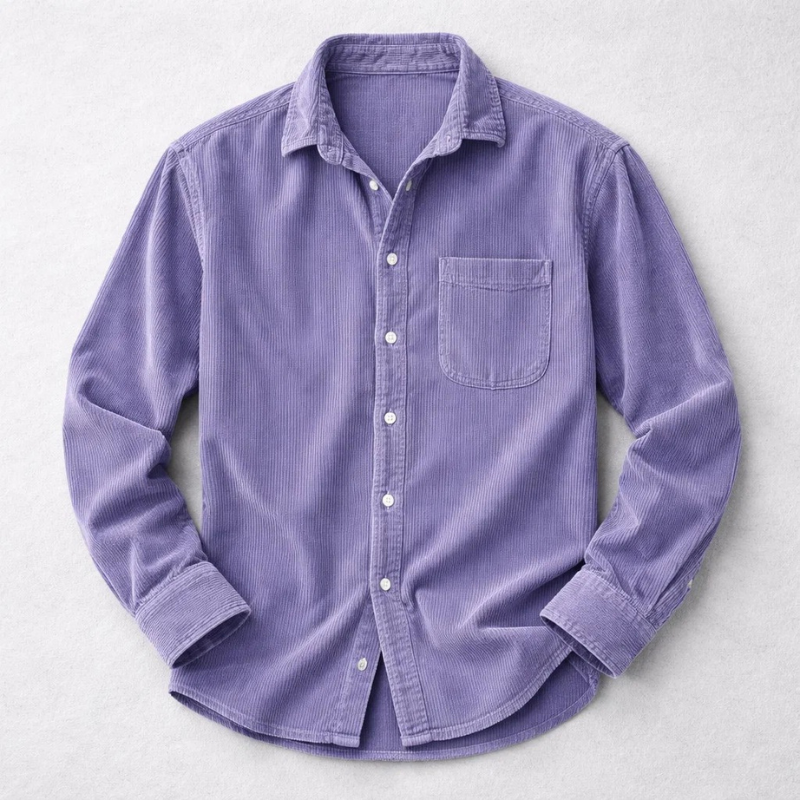 Men's Corduroy Button-Up Shirt-Mode Drift