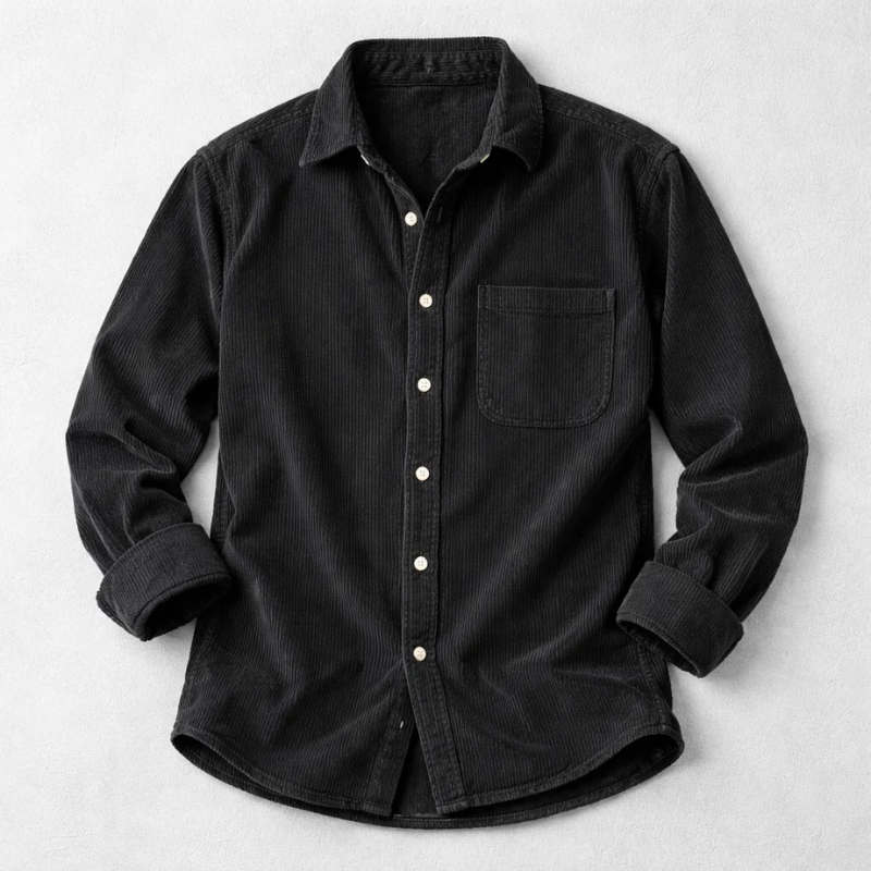 Men's Corduroy Button-Up Shirt-Mode Drift