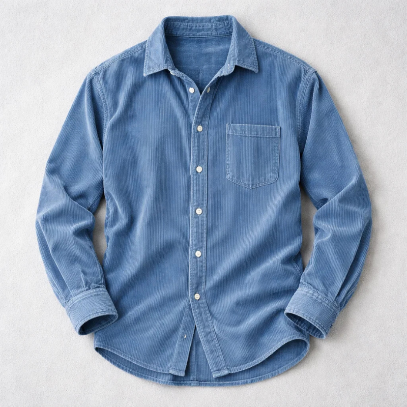 Men's Corduroy Button-Up Shirt-Mode Drift