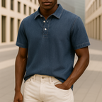Men's Denim Polo Shirt-Mode Drift