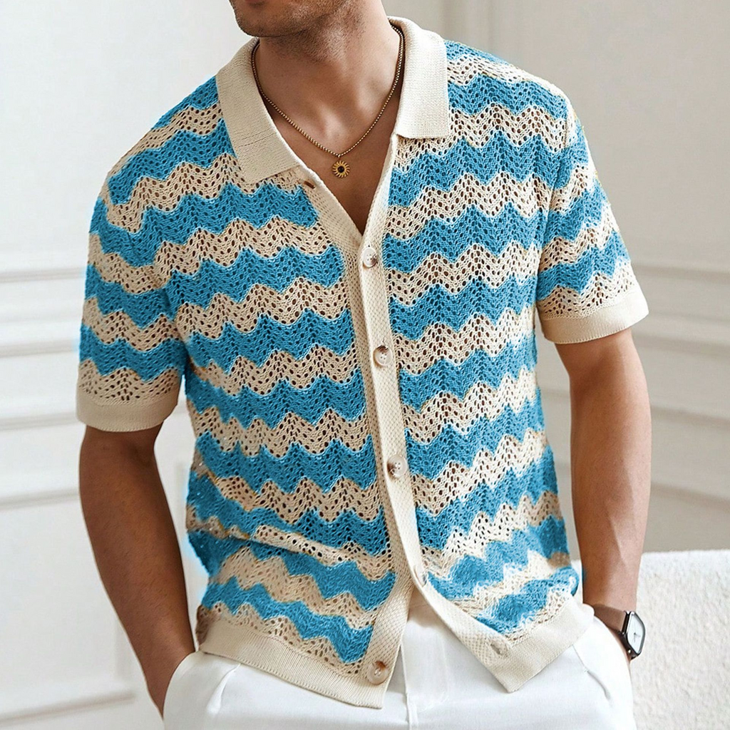 Men's Knit Shirt-Mode Drift