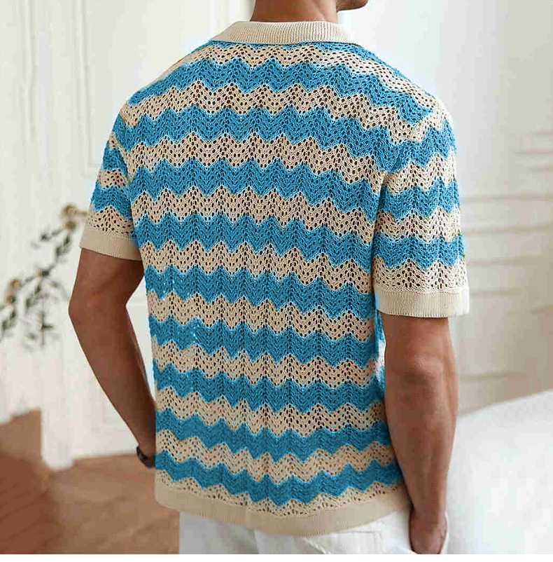 Men's Knit Shirt-Mode Drift