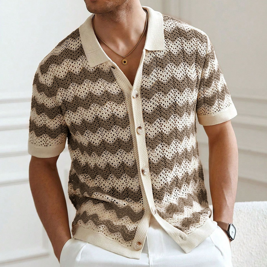 Men's Knit Shirt-Mode Drift