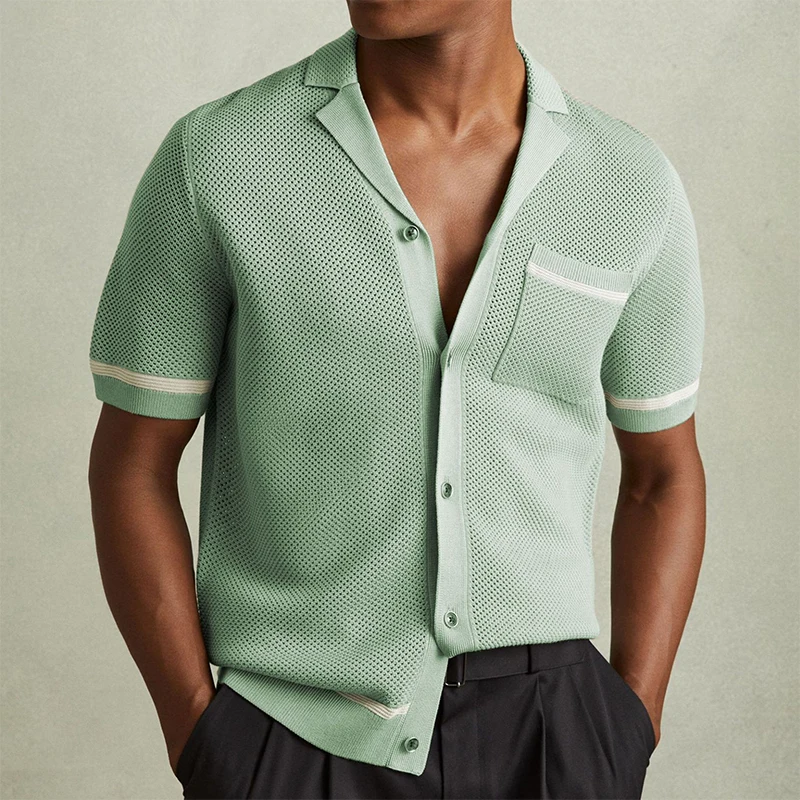 Men's Knit Shirt-Mode Drift