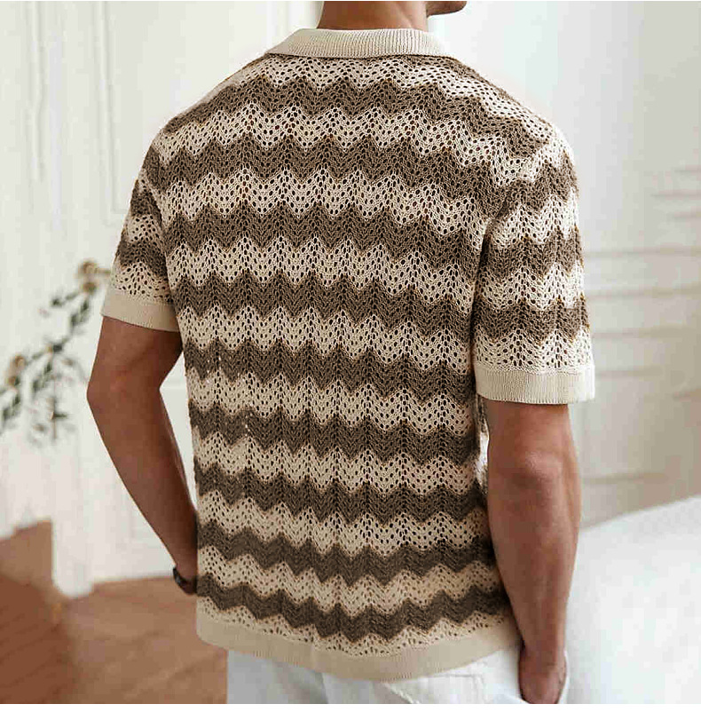 Men's Knit Shirt-Mode Drift