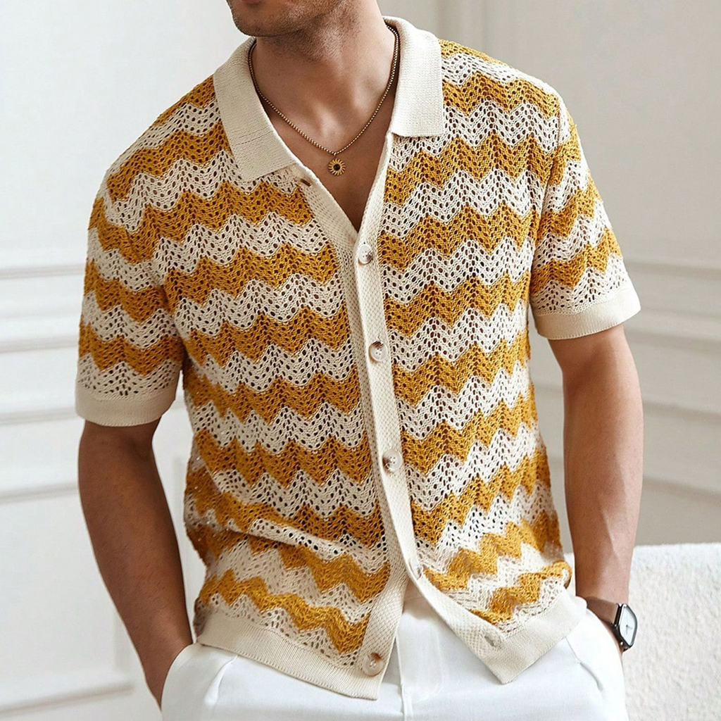 Men's Knit Shirt-Mode Drift