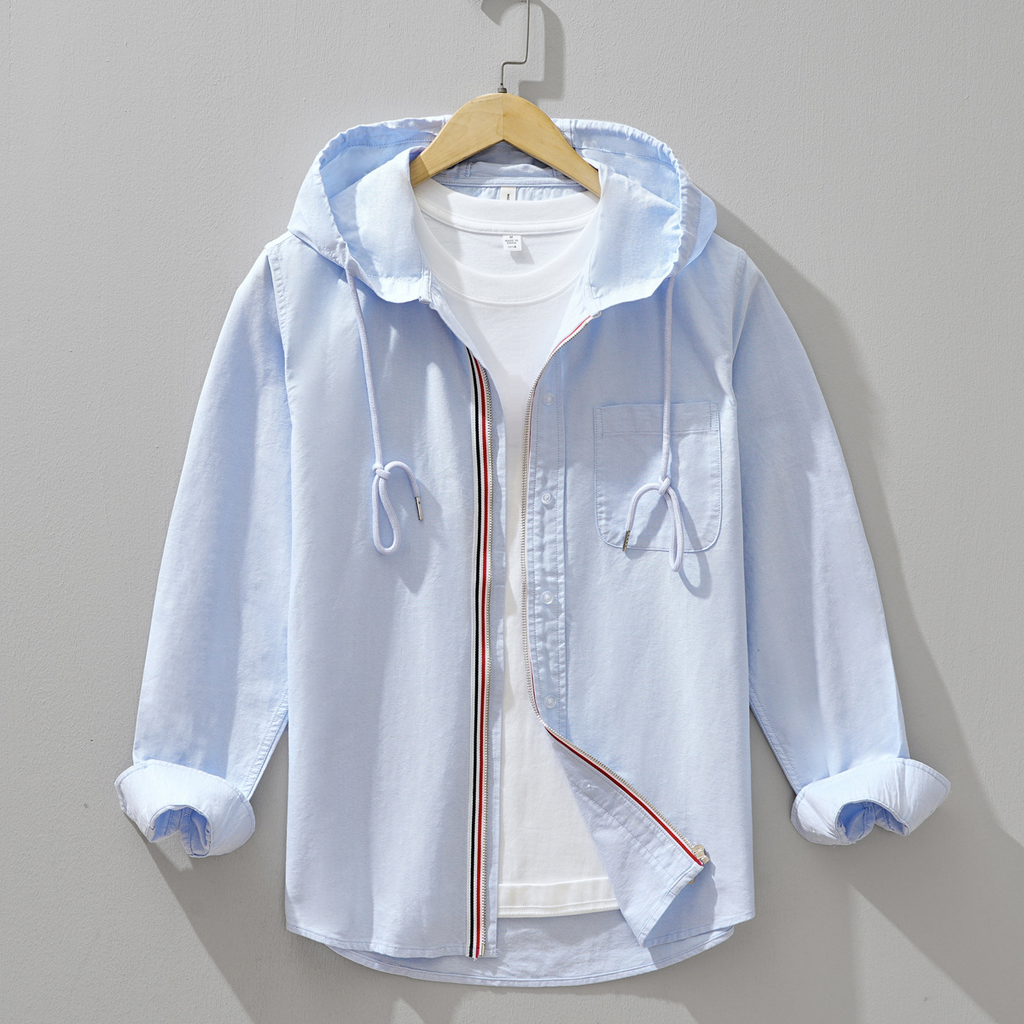 Men's Linen Hoodie Shirt-Mode Drift