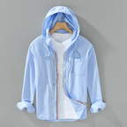 Men's Linen Hoodie Shirt-Mode Drift