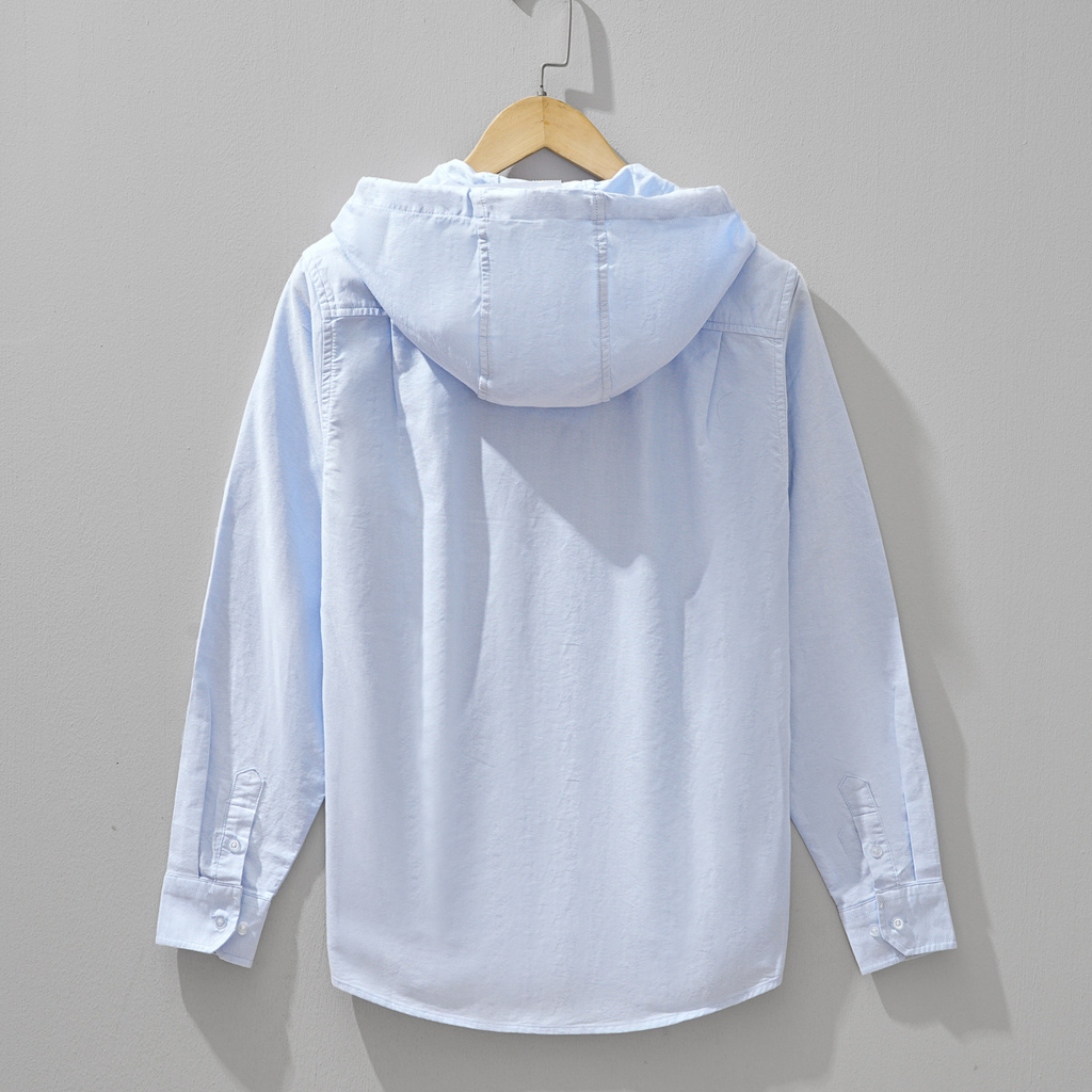 Men's Linen Hoodie Shirt-Mode Drift