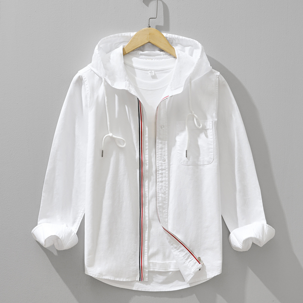 Men's Linen Hoodie Shirt-Mode Drift