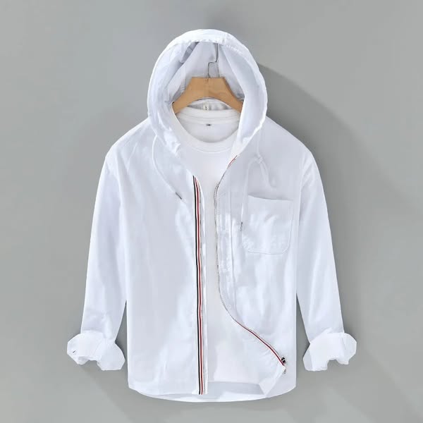 Men's Linen Hoodie Shirt-Mode Drift