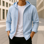 Men's Linen Hoodie Shirt-Mode Drift