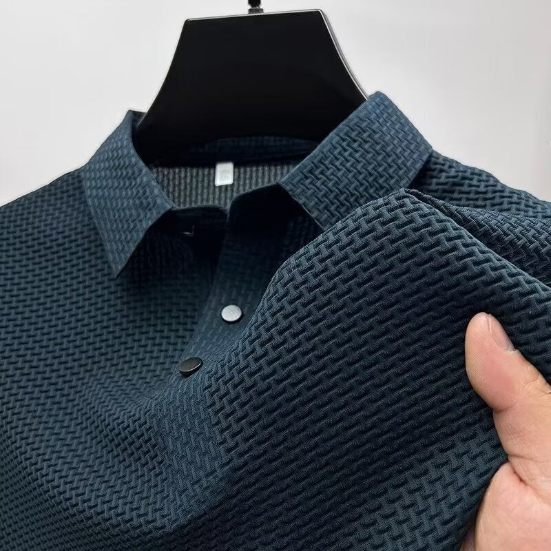 Men's Premium Silk Polo Shirt-Mode Drift