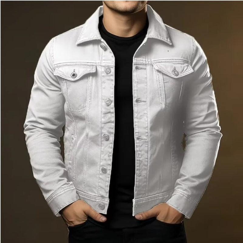 Men's Rugged Denim Jacket-Mode Drift