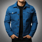 Men's Rugged Denim Jacket-Mode Drift